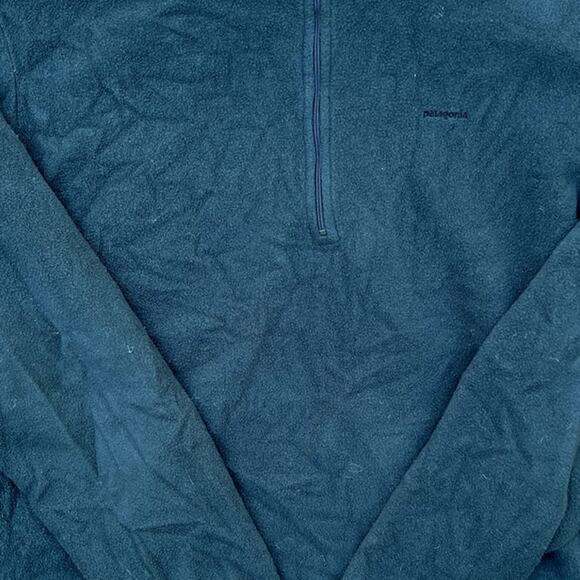 VTG Patagonia Capilene Jacket XL Green Blue Fleece 1/4 Zip Outdoor Pullover USA - Picture 3 of 7